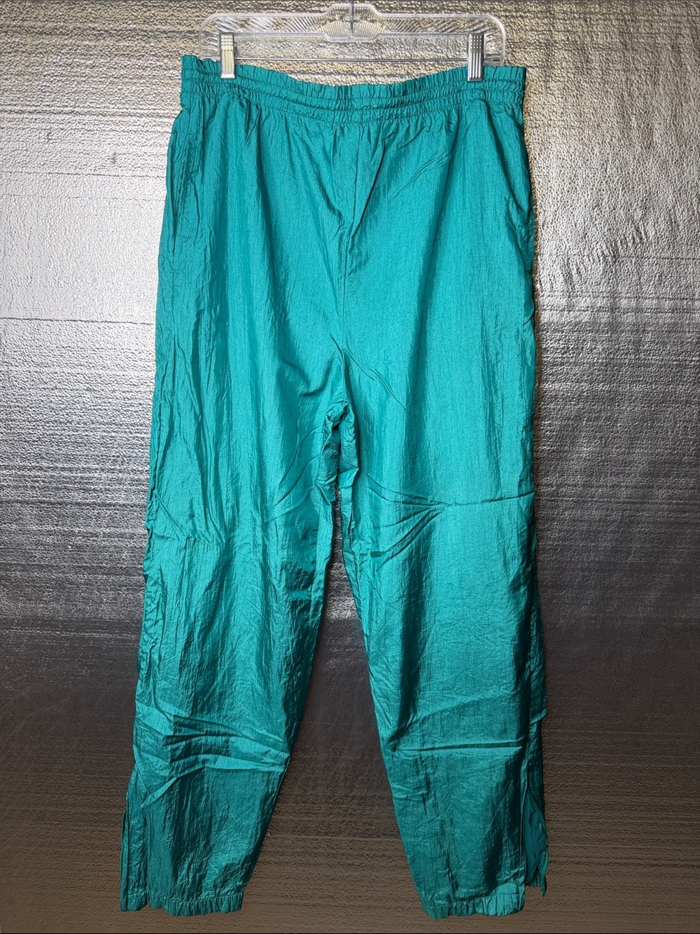 Vintage McGregor Men's Teal Elastic-Waist Joggers Windbreaker with Pockets